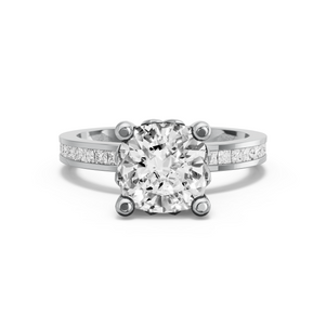 Image for Cushion Lotus Basket Ring with Channel band