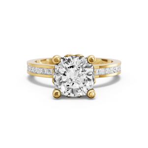 Image for Cushion Lotus Basket Ring with Channel band