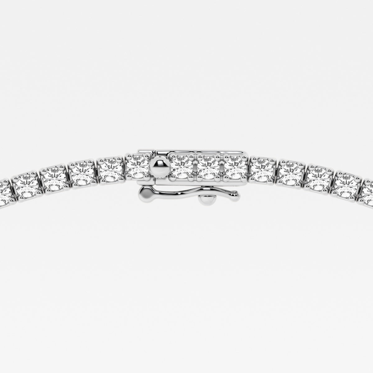 Trillion and Round Lab Grown Diamond Station Tennis Necklace, EF Color, VS Clarity, IGI Certified