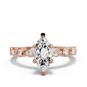 Image for Marquise Pave Basket Ring with Alternating Marquise band
