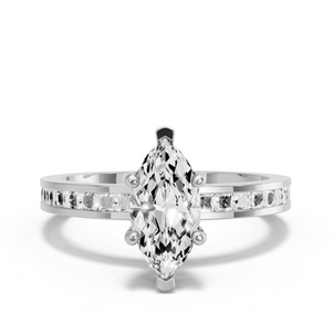 Image for Marquise Pave Basket Ring with Channel band