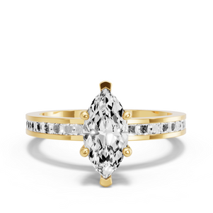 Image for Marquise Pave Basket Ring with Channel band