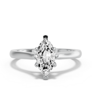 Image for Marquise Pave Basket Ring with Knife Edge Cathedral band