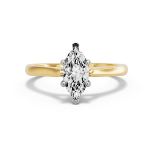 Image for Marquise Pave Basket Ring with Knife Edge Cathedral band