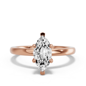 Image for Marquise Pave Basket Ring with Solitaire band
