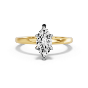 Image for Marquise Pave Basket Ring with Solitaire band