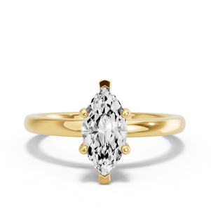 Image for Marquise Pave Basket Ring with Solitaire band
