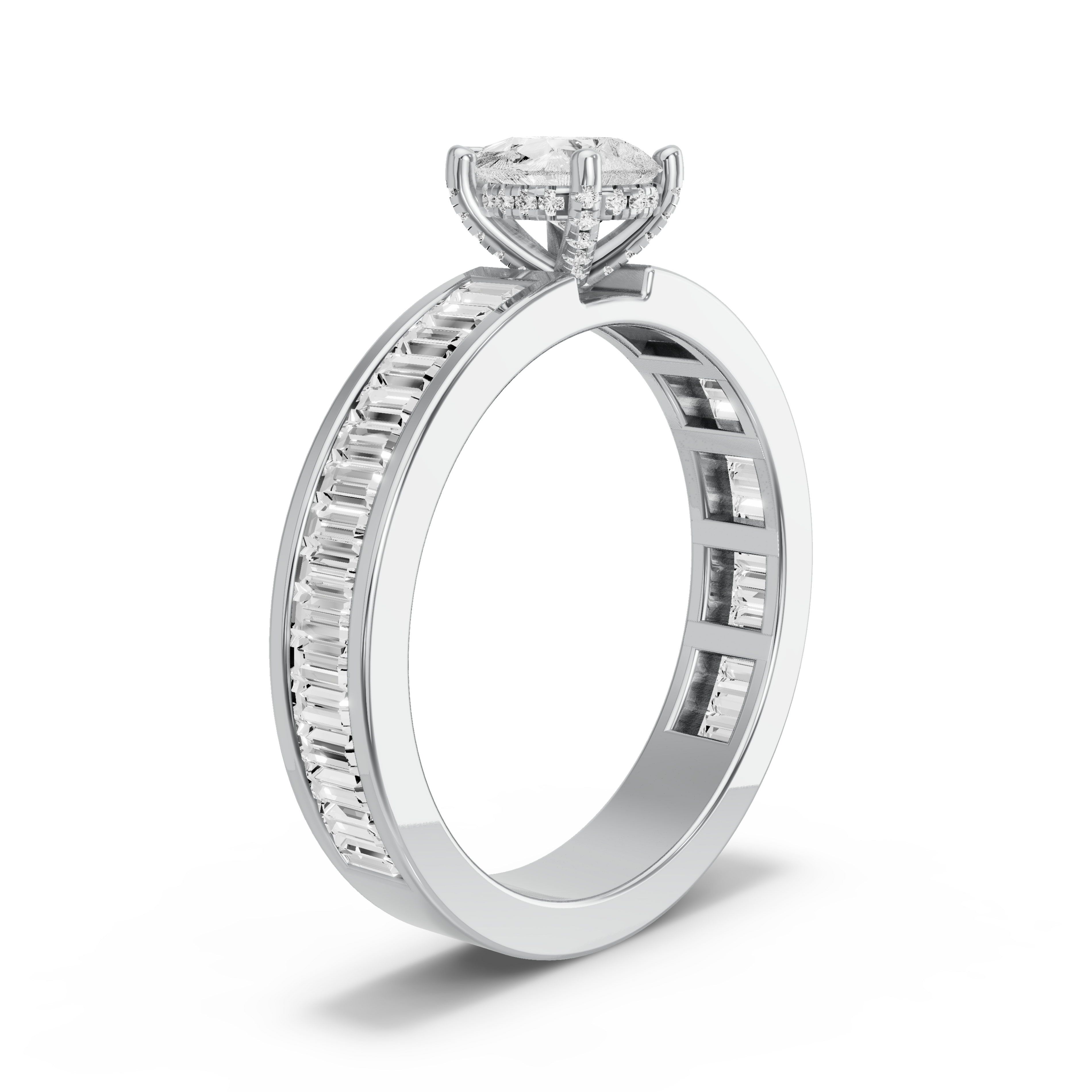 Image for pear-pave-basket-ring-with-baguette-channel-band-in-950-platinum