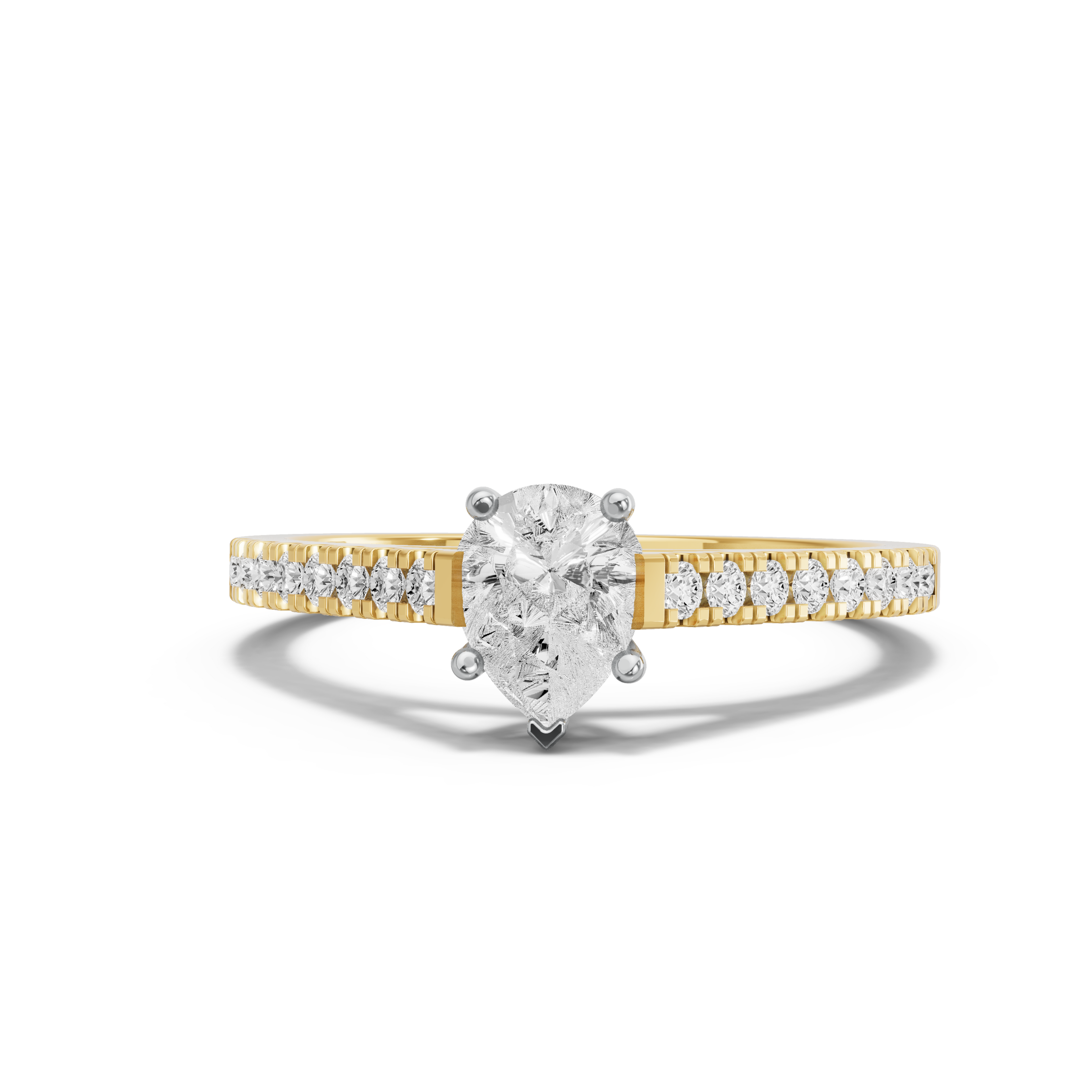 Image for pear-pave-basket-ring-with-cathedral-pave-band-in-14k-two-tone-yellow-gold