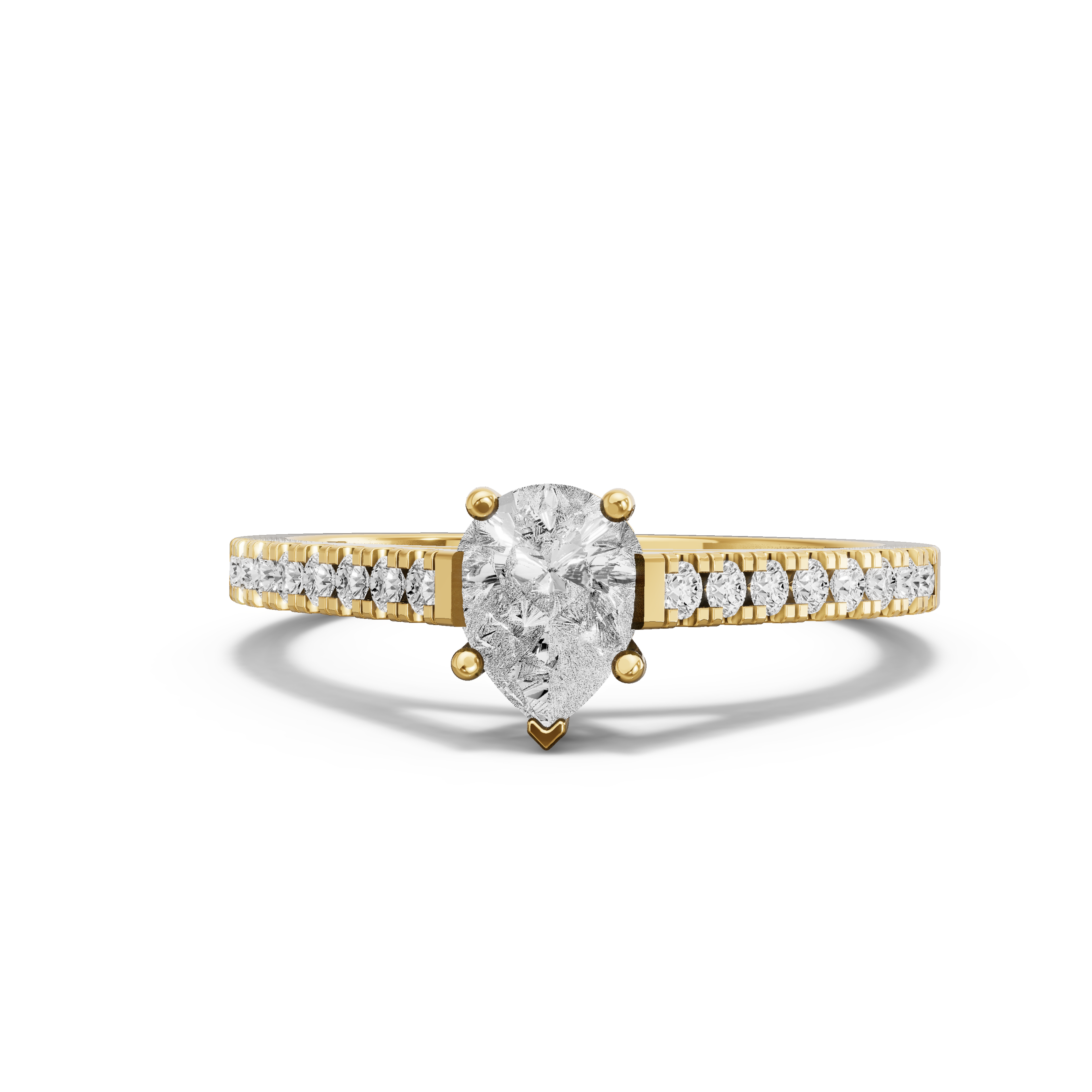 Image for pear-pave-basket-ring-with-cathedral-pave-band-in-10k-yellow-gold