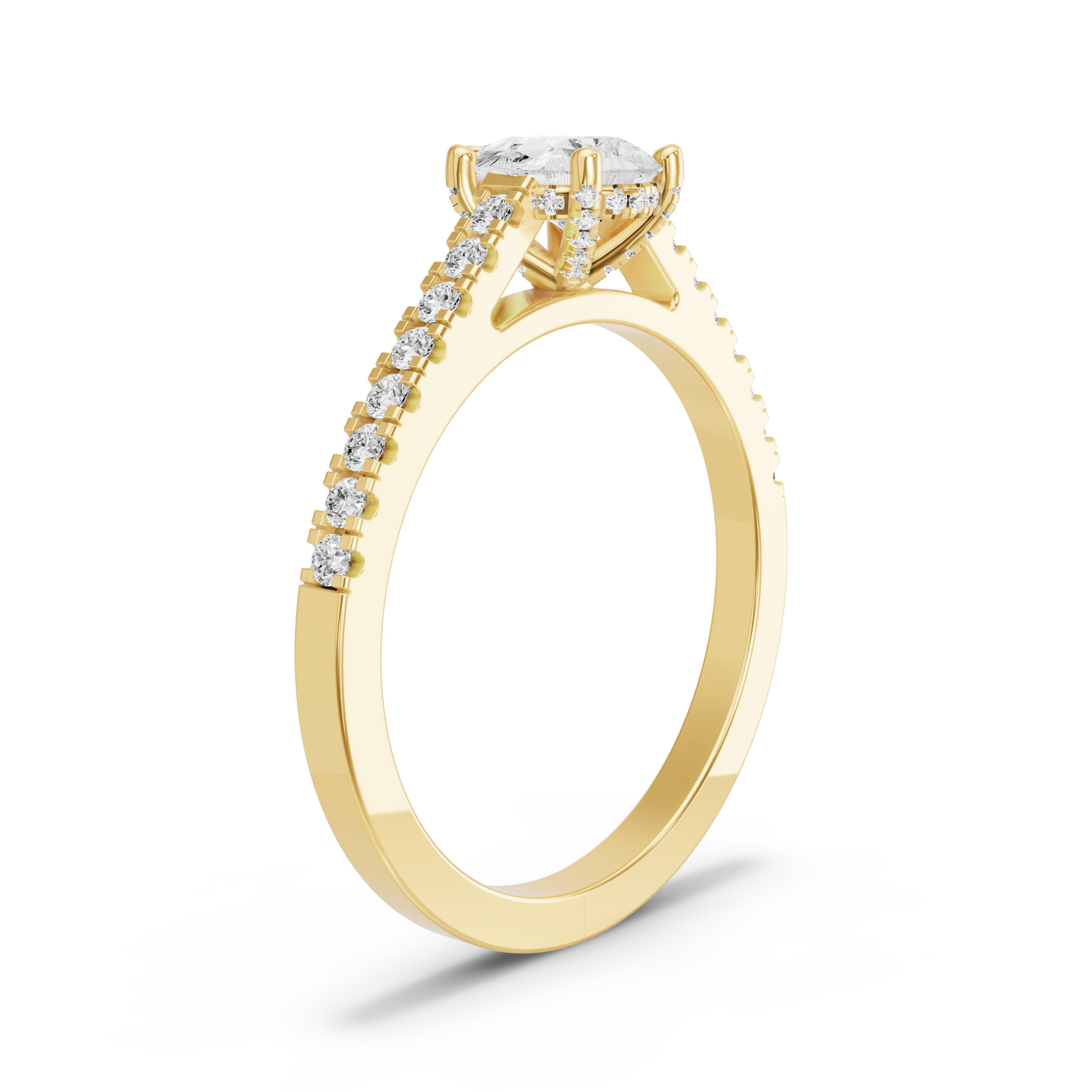 Image for pear-pave-basket-ring-with-cathedral-pave-band-in-10k-yellow-gold