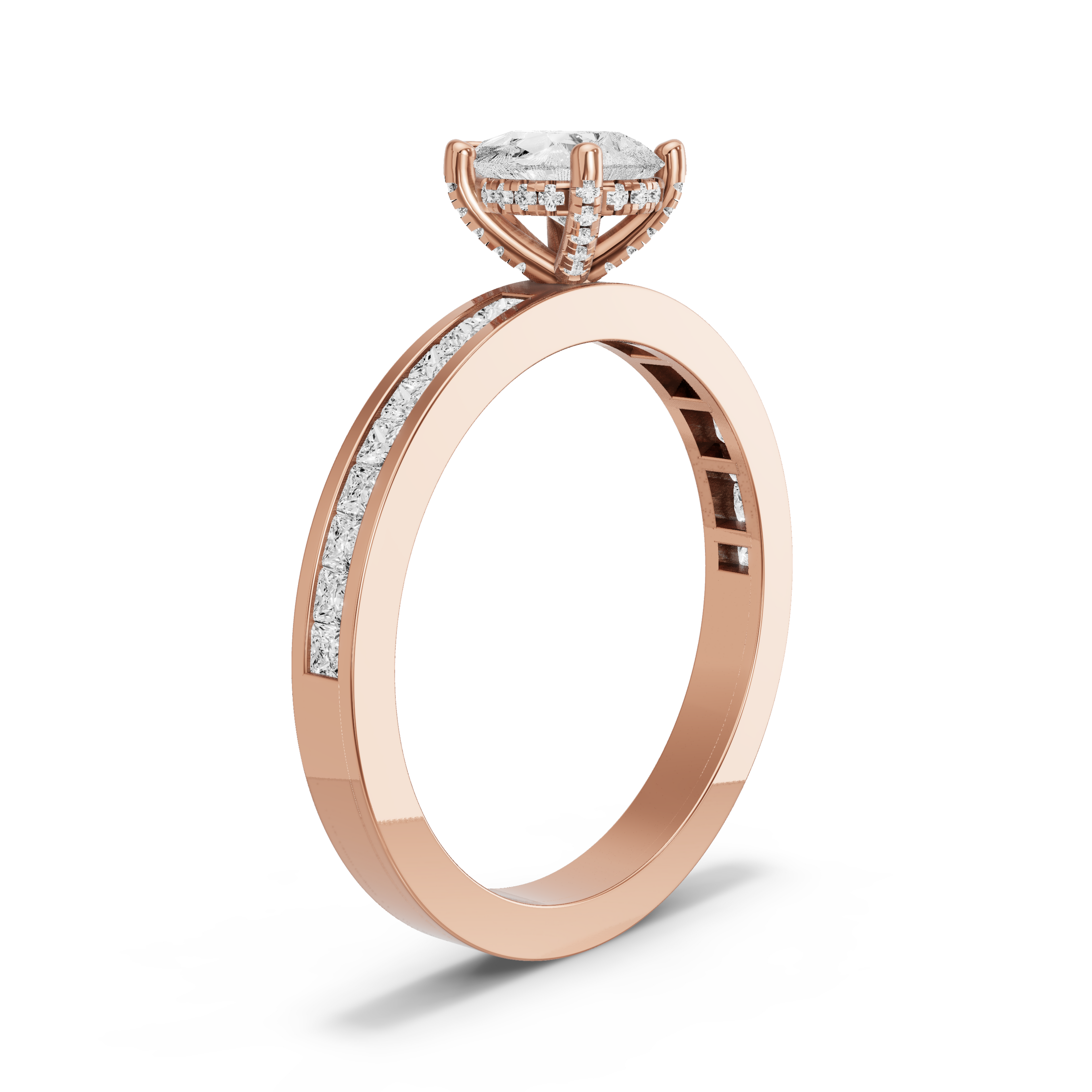 Image for pear-pave-basket-ring-with-channel-band-in-14k-rose-gold