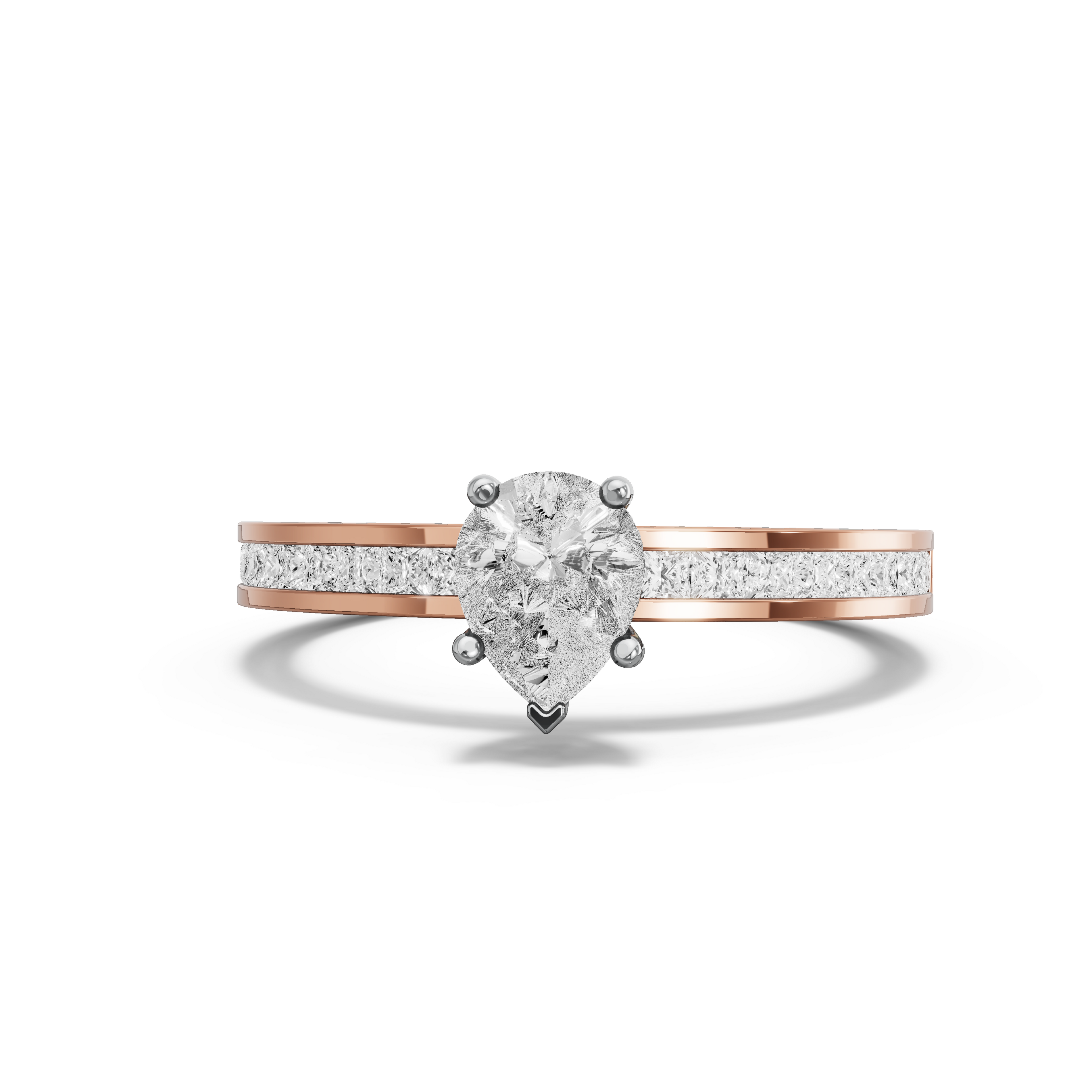 Image for pear-pave-basket-ring-with-channel-band-in-18k-two-tone-rose-gold