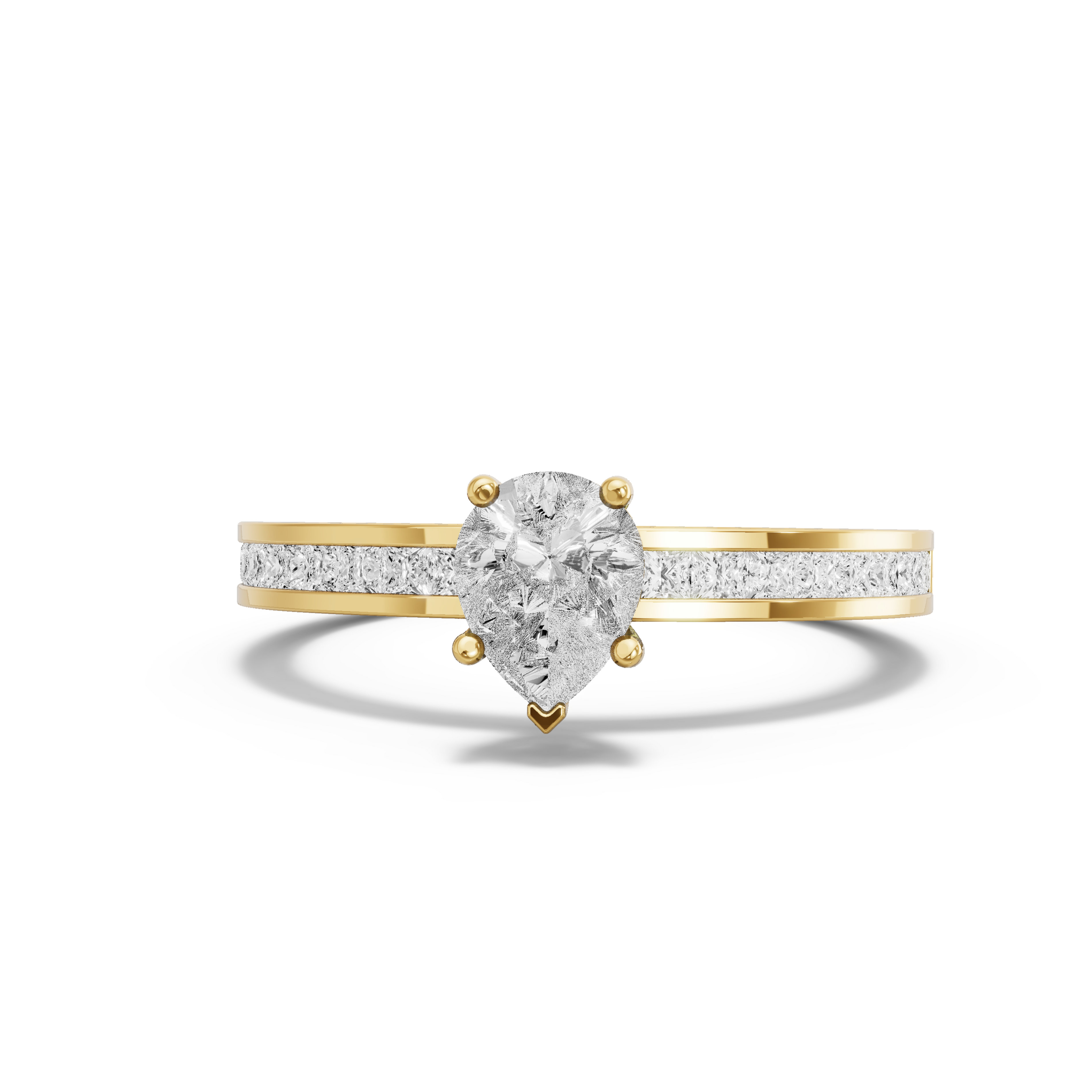 Image for pear-pave-basket-ring-with-channel-band-in-10k-yellow-gold