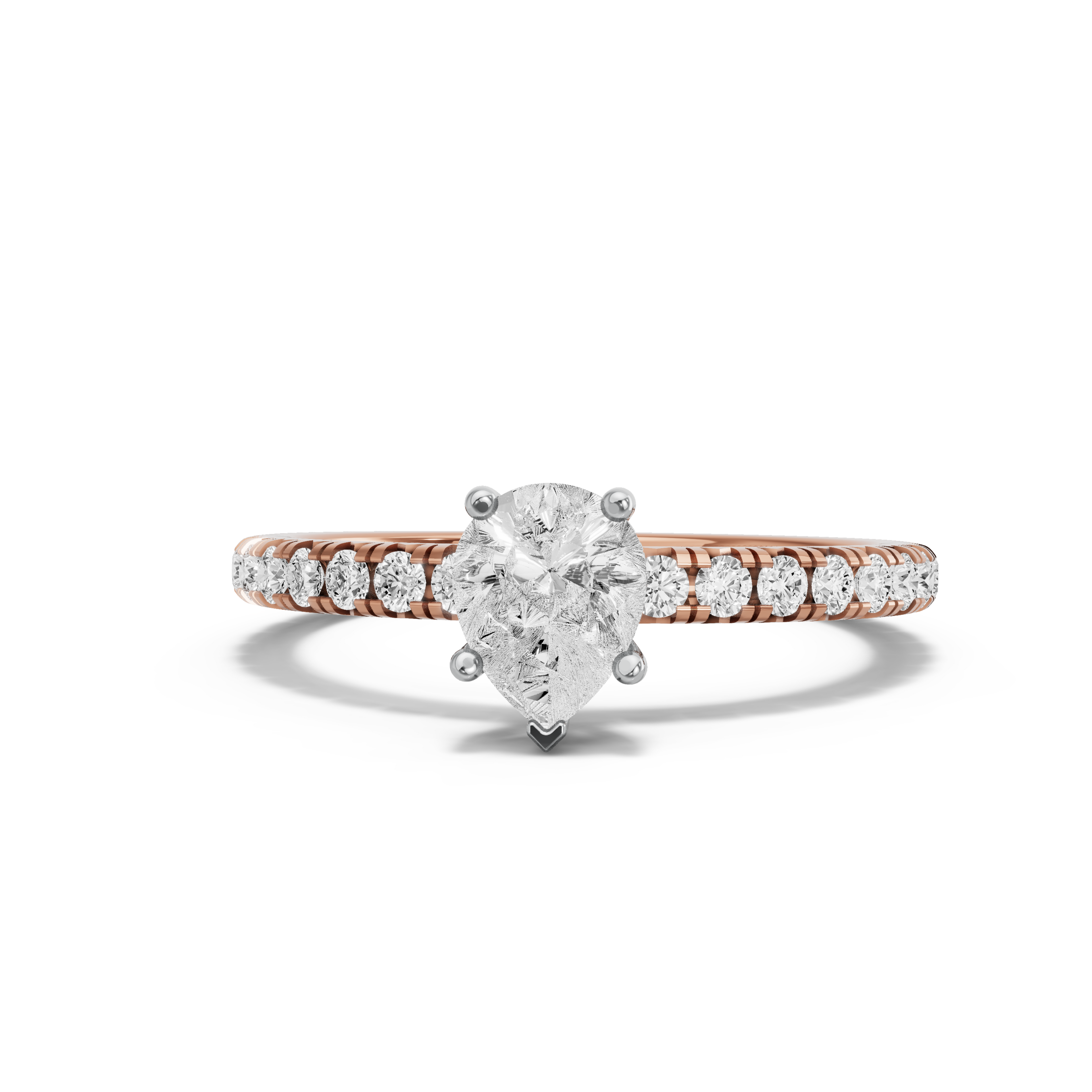Image for pear-pave-basket-ring-with-french-pave-band-in-14k-two-tone-rose-gold