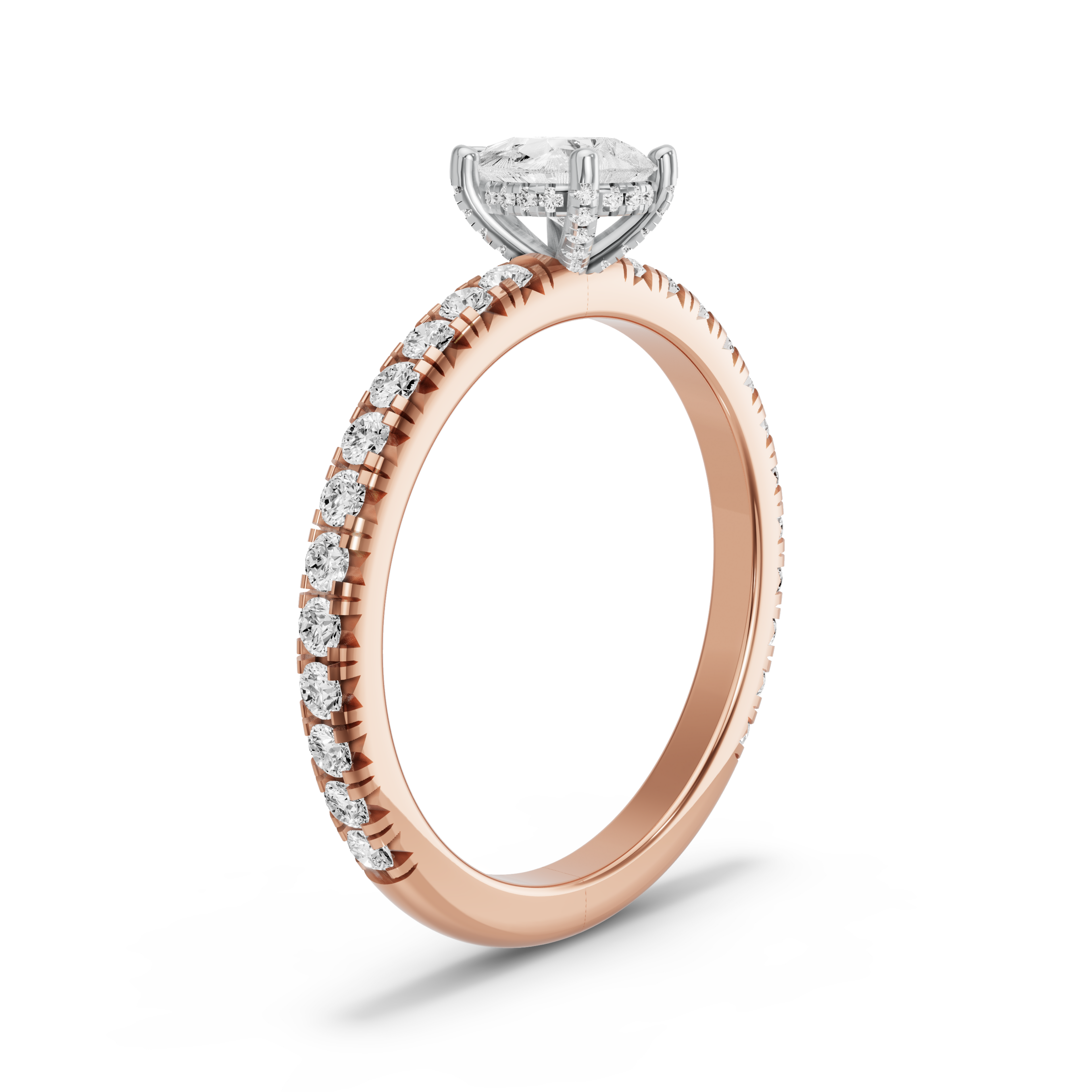Image for pear-pave-basket-ring-with-french-pave-band-in-14k-two-tone-rose-gold