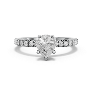 Image for Pear Pave Basket Ring with French Pave band