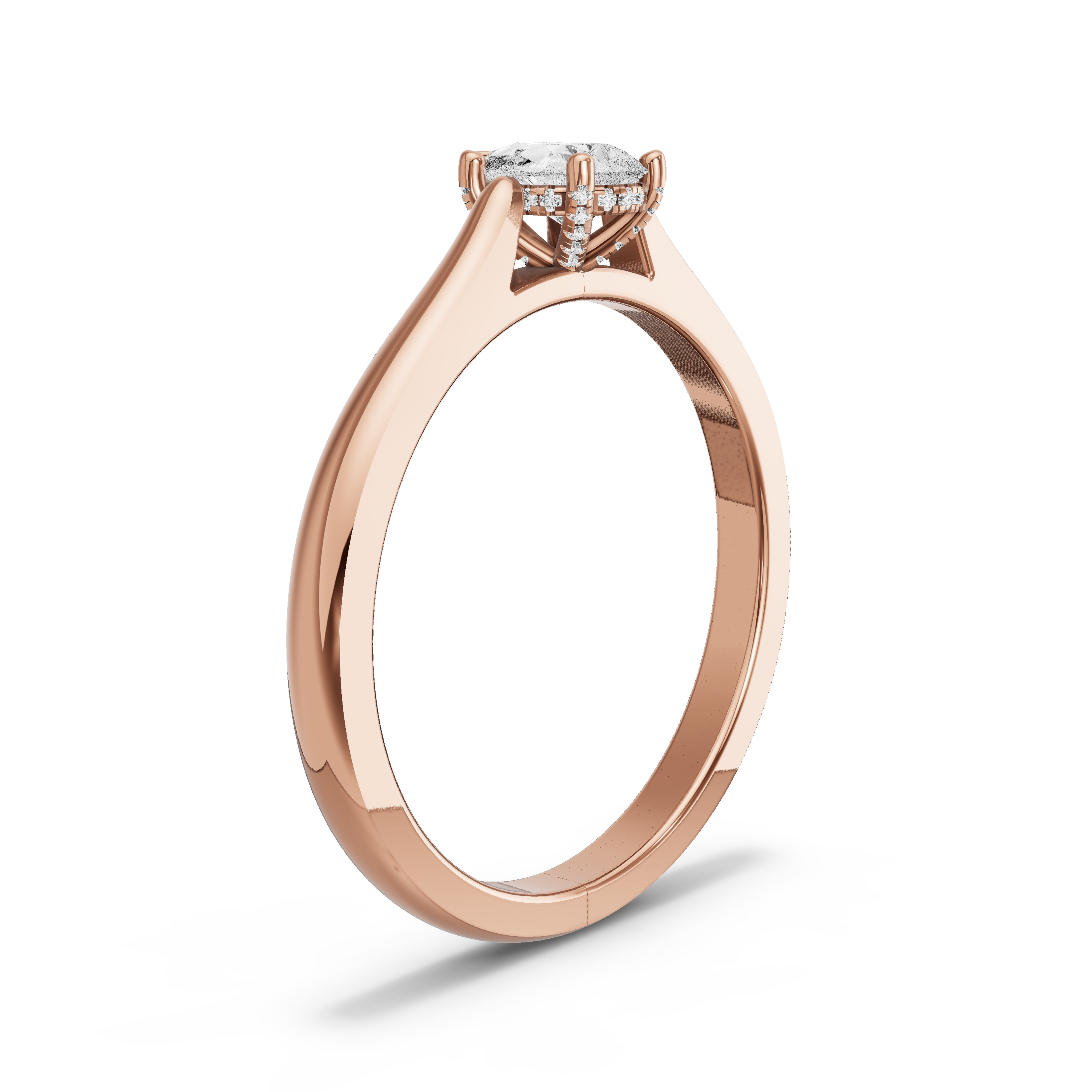 Image for pear-pave-basket-ring-with-knife-edge-cathedral-band-in-14k-rose-gold