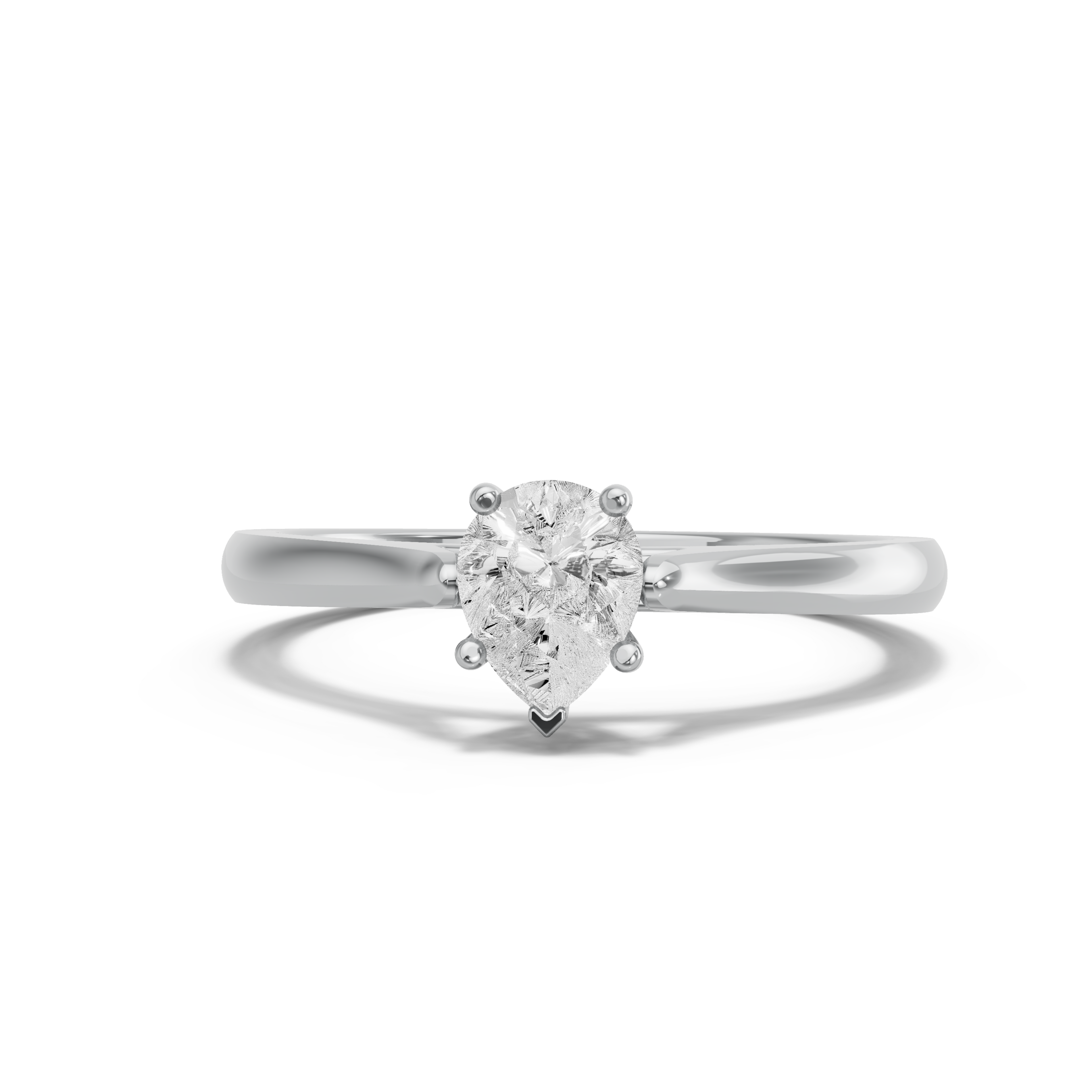 Image for pear-pave-basket-ring-with-knife-edge-cathedral-band-in-14k-white-gold