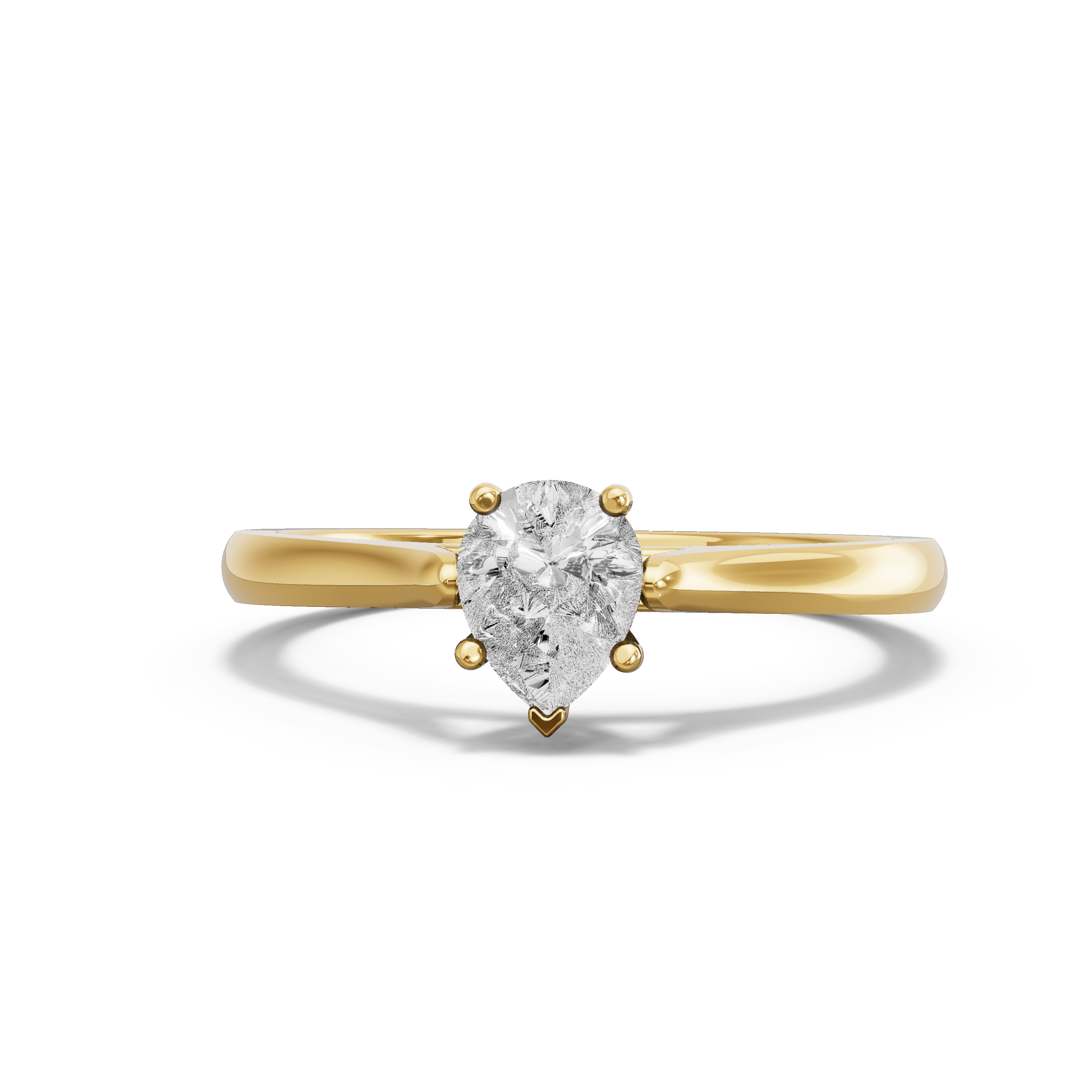 Image for pear-pave-basket-ring-with-knife-edge-cathedral-band-in-14k-yellow-gold