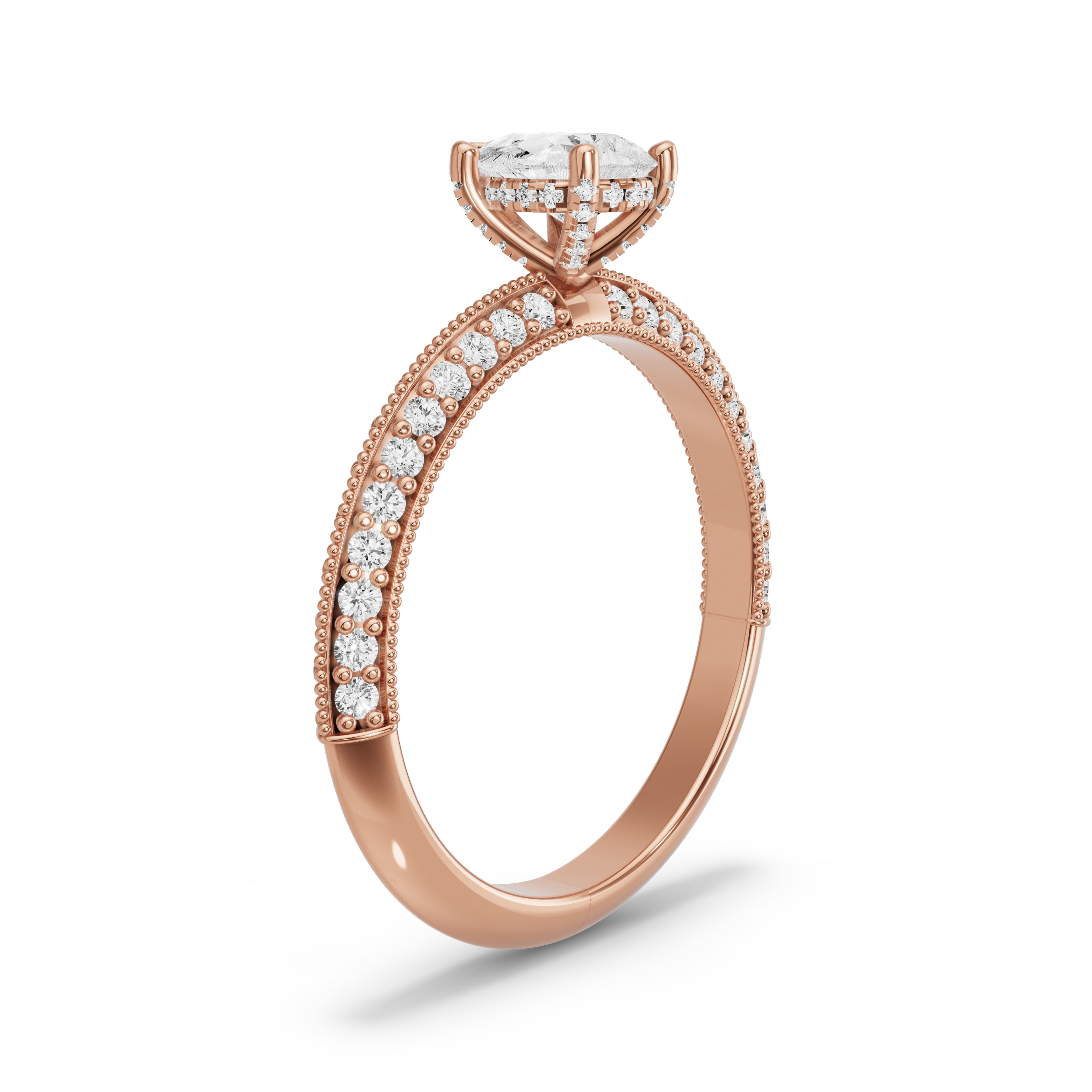 Image for pear-pave-basket-ring-with-knife-edge-pave-band-in-18k-rose-gold