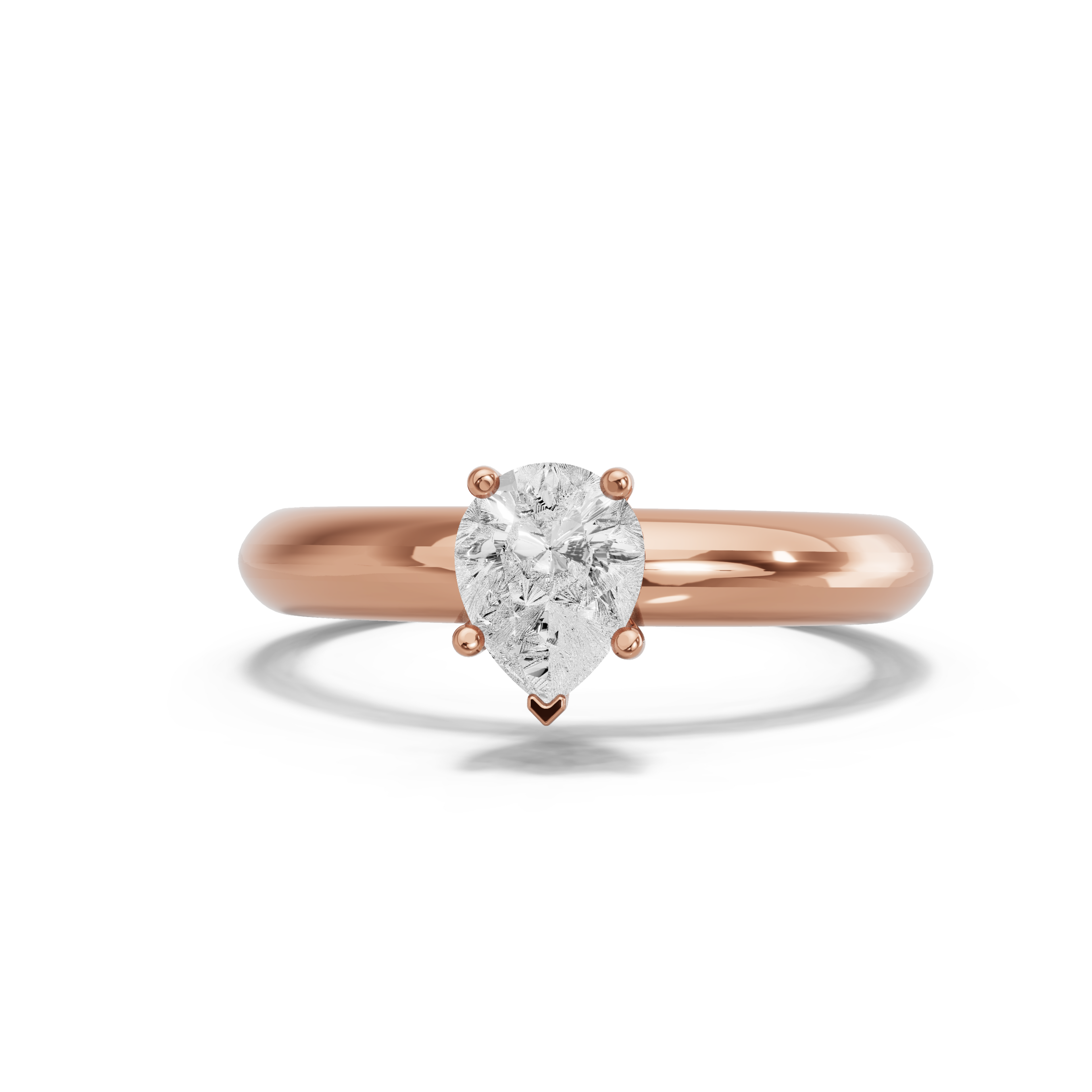 Image for pear-pave-basket-ring-with-knife-edge-solitaire-band-in-14k-rose-gold