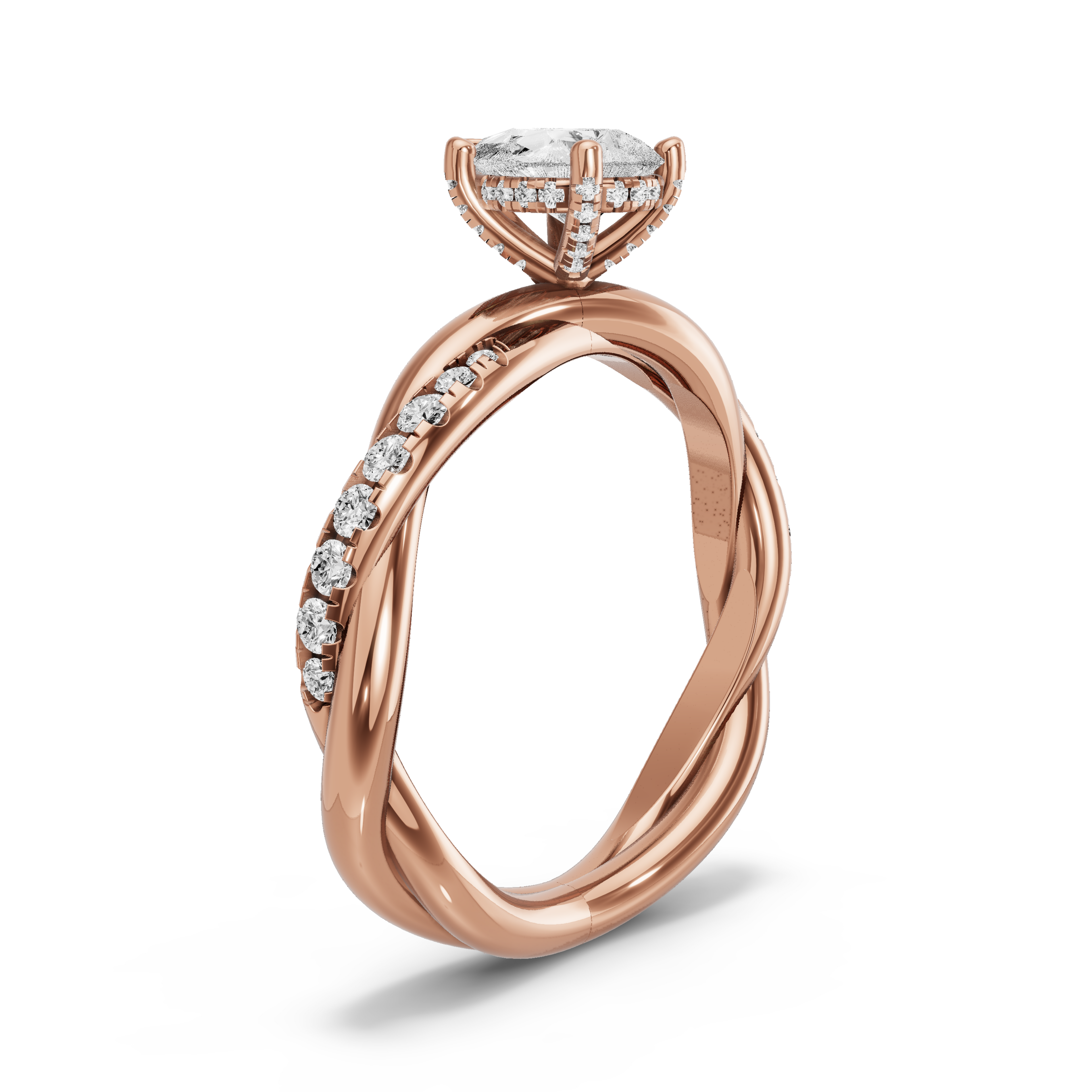 Image for pear-pave-basket-ring-with-rope-pave-band-in-14k-rose-gold