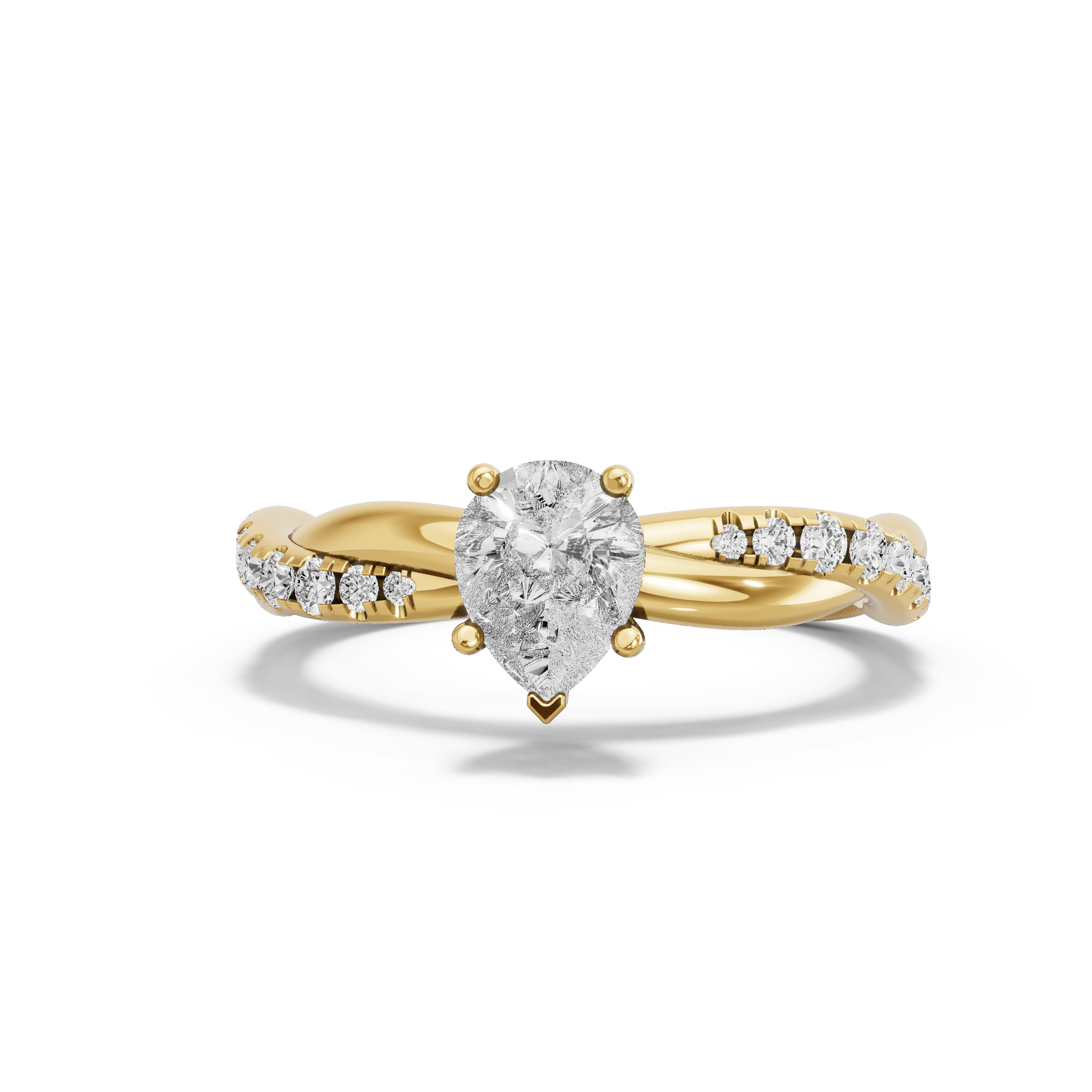 Image for pear-pave-basket-ring-with-rope-pave-band-in-14k-yellow-gold