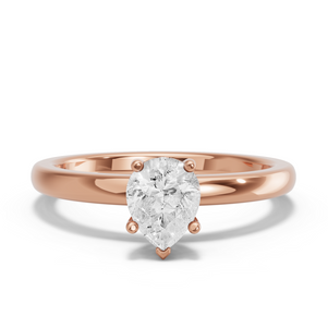 Image for Pear Pave Basket Ring with Solitaire band