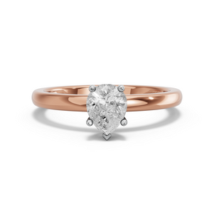 Image for Pear Pave Basket Ring with Solitaire band