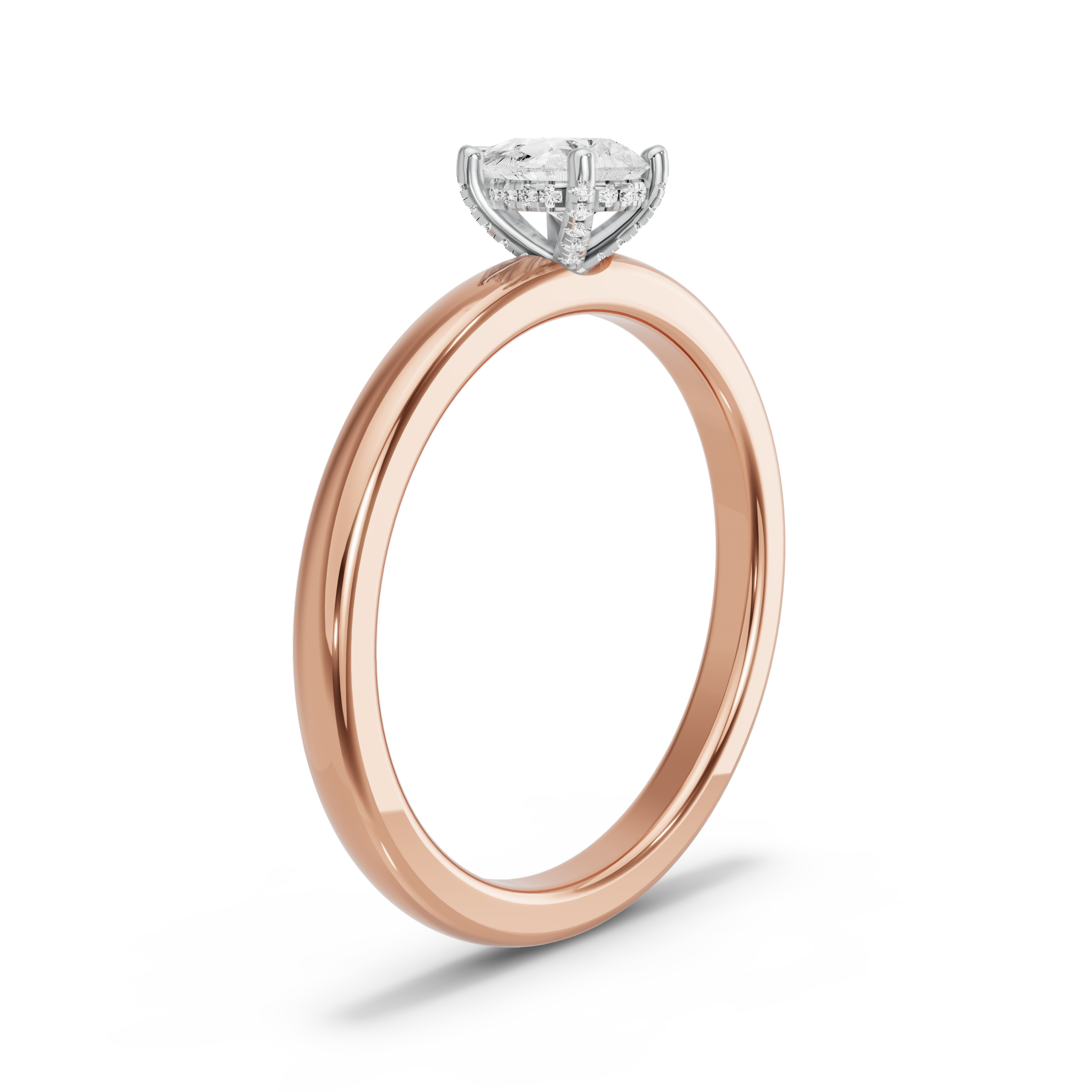 Image for pear-pave-basket-ring-with-solitaire-band-in-18k-two-tone-rose-gold