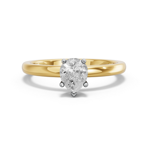 Image for Pear Pave Basket Ring with Solitaire band