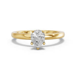 Image for Pear Pave Basket Ring with Solitaire band