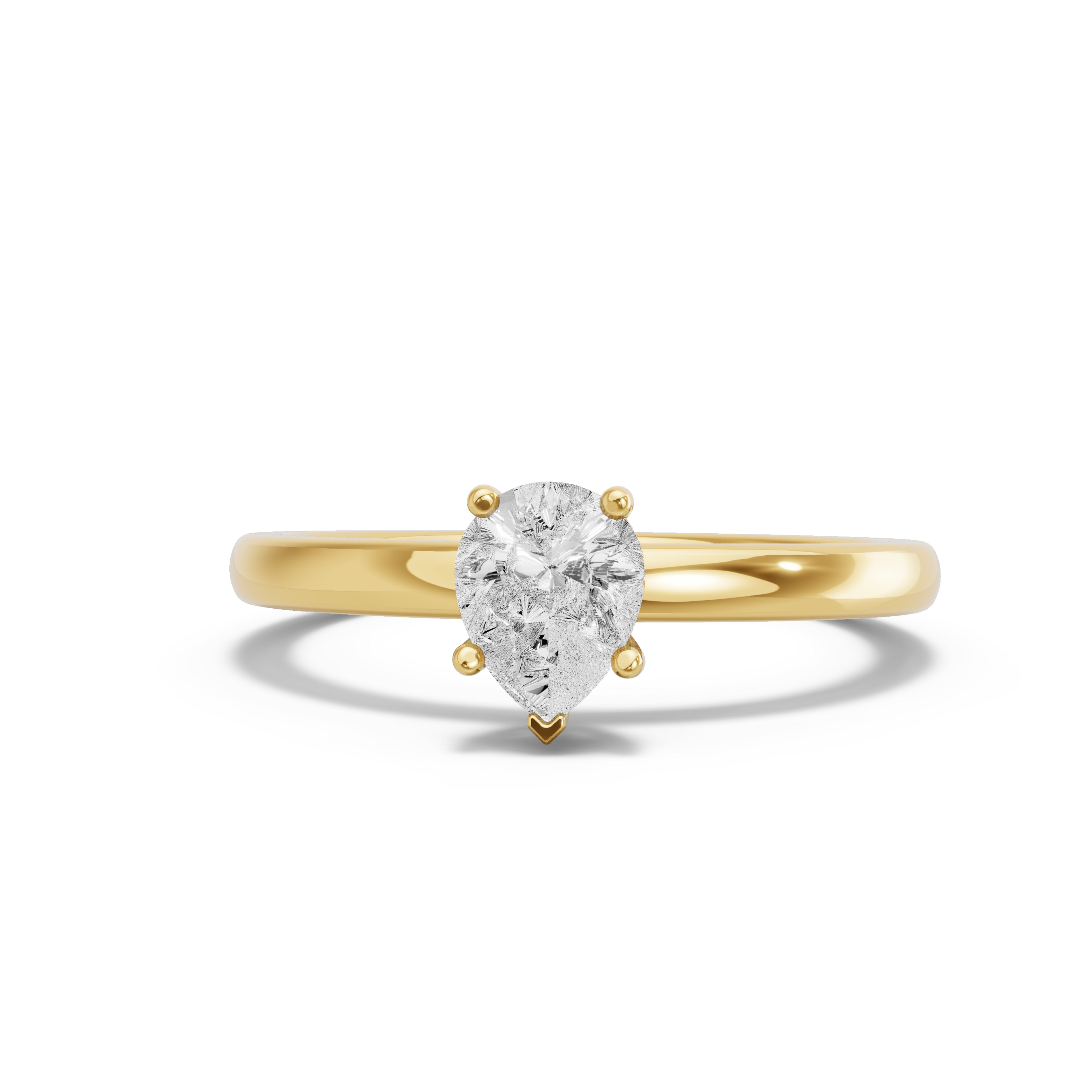 Image for pear-pave-basket-ring-with-solitaire-band-in-14k-yellow-gold