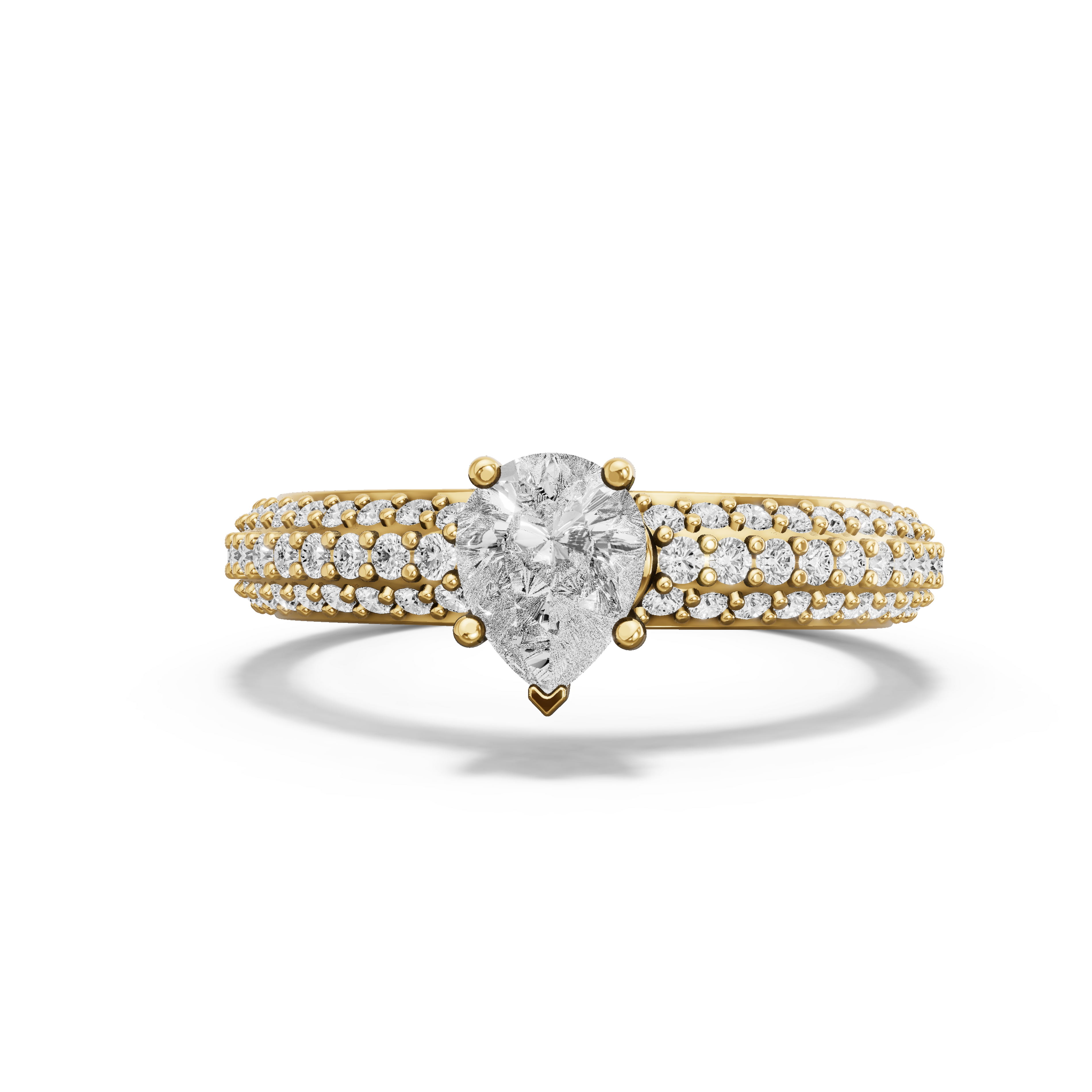 Image for pear-pave-basket-ring-with-triple-row-pave-band-in-18k-yellow-gold