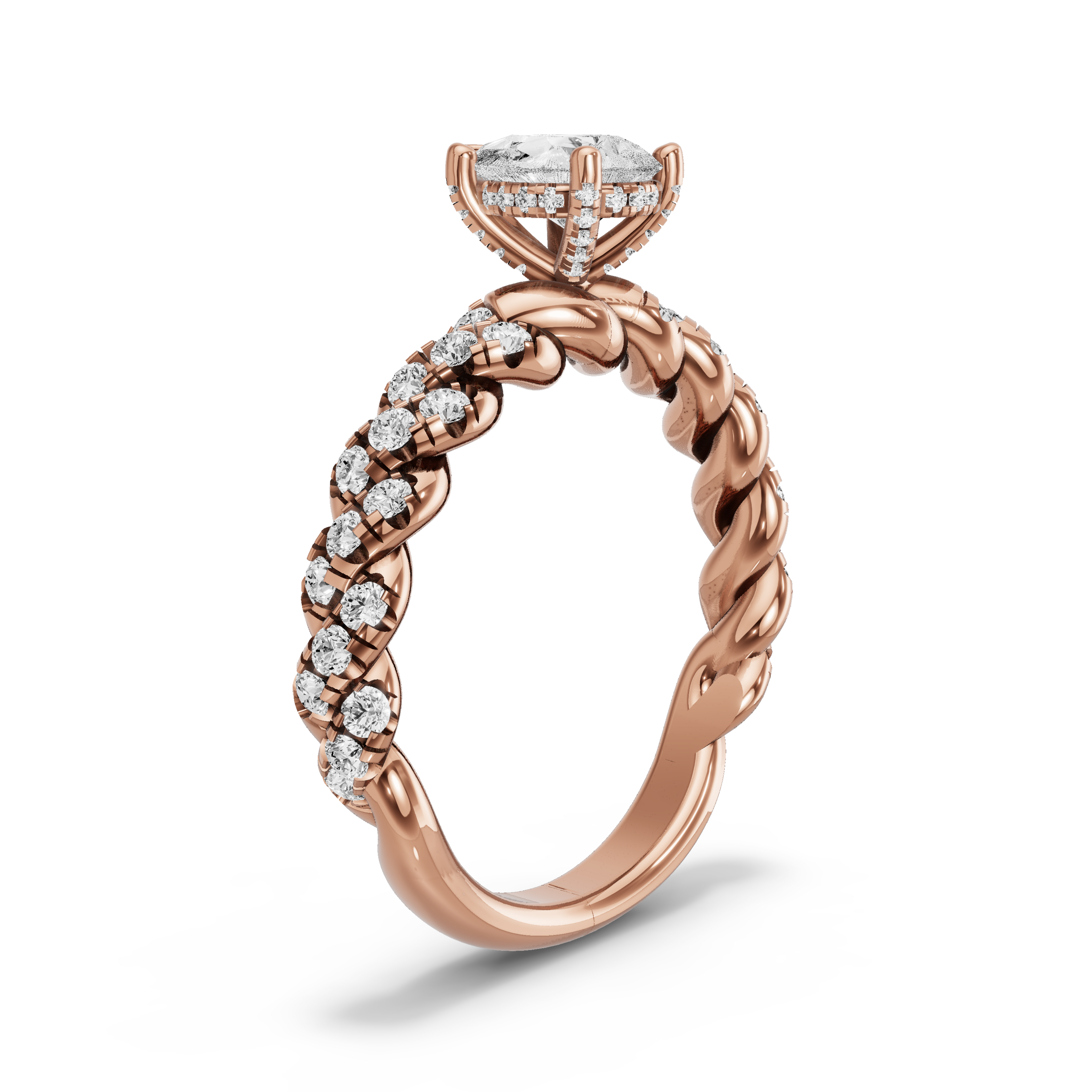 Image for pear-pave-basket-ring-with-twist-pave-band-in-10k-rose-gold