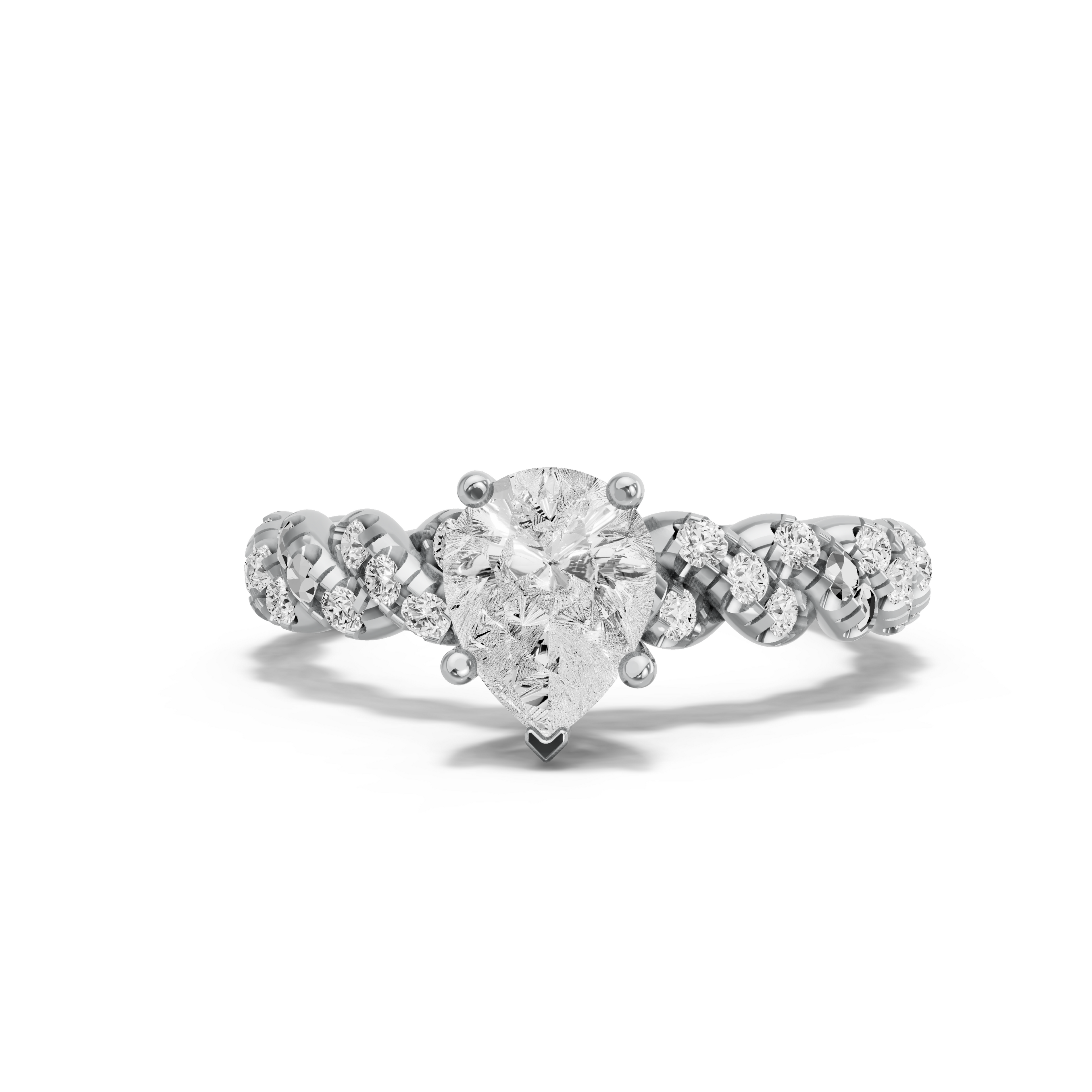 Image for pear-pave-basket-ring-with-twist-pave-band-in-10k-white-gold