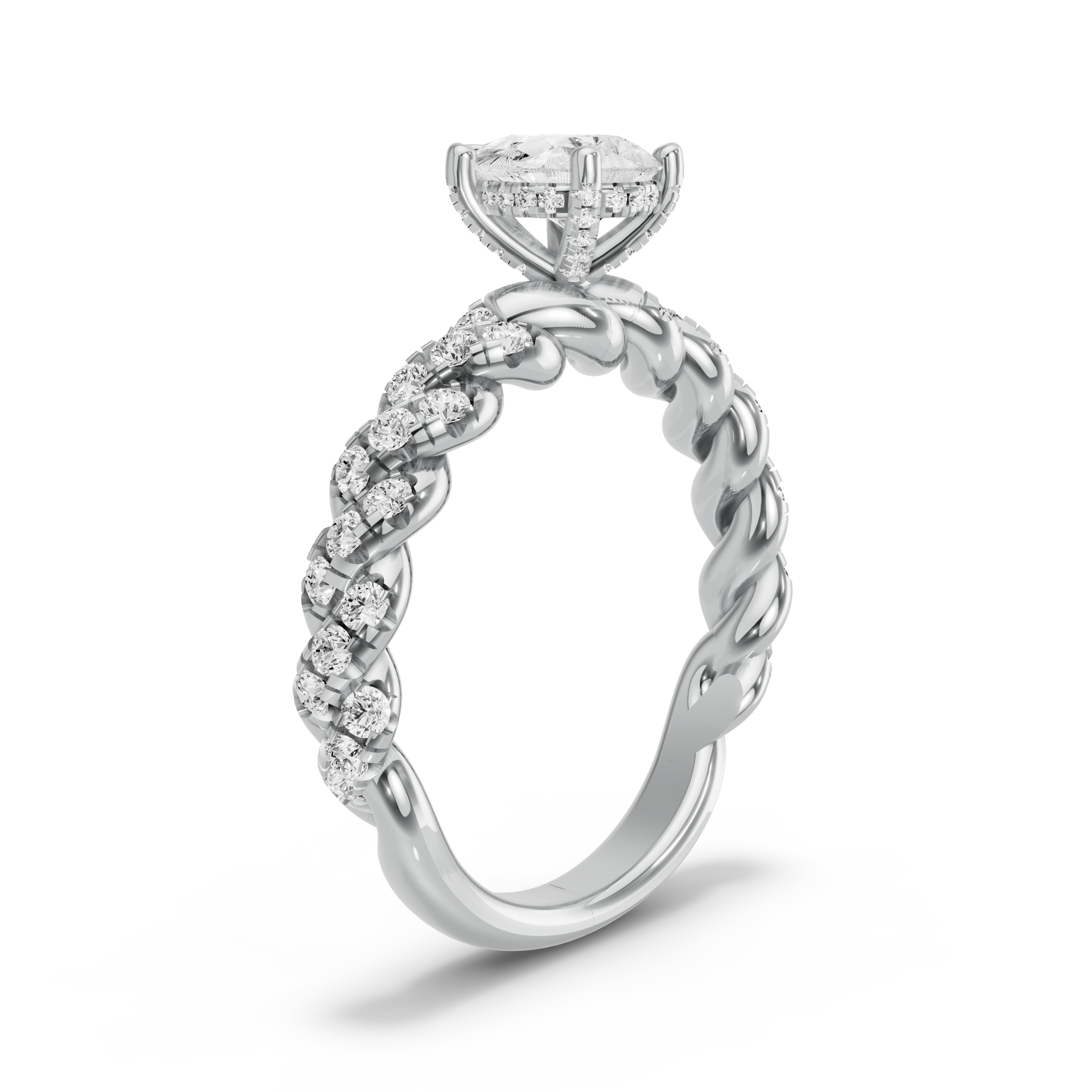 Image for pear-pave-basket-ring-with-twist-pave-band-in-10k-white-gold