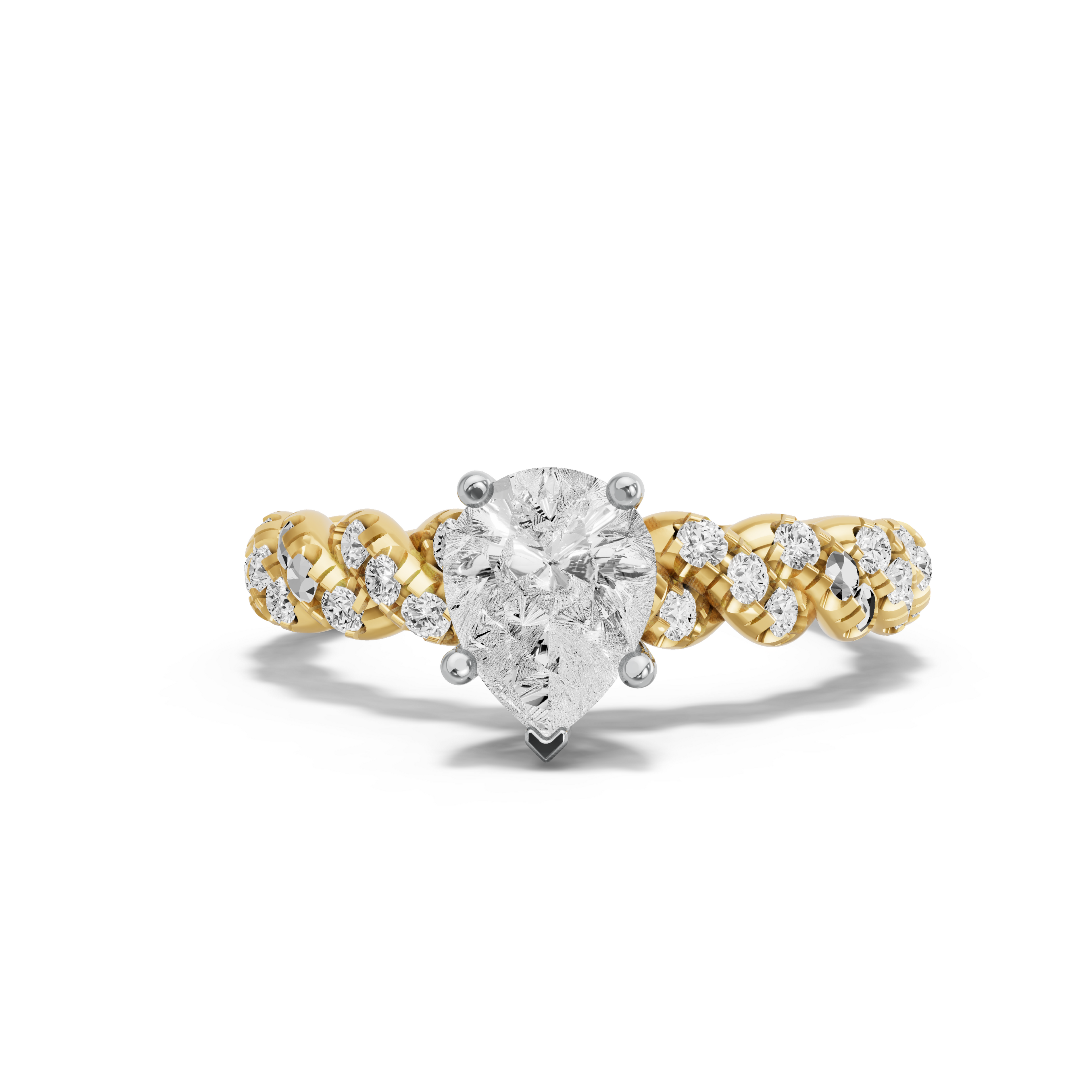 Image for pear-pave-basket-ring-with-twist-pave-band-in-18k-two-tone-yellow-gold