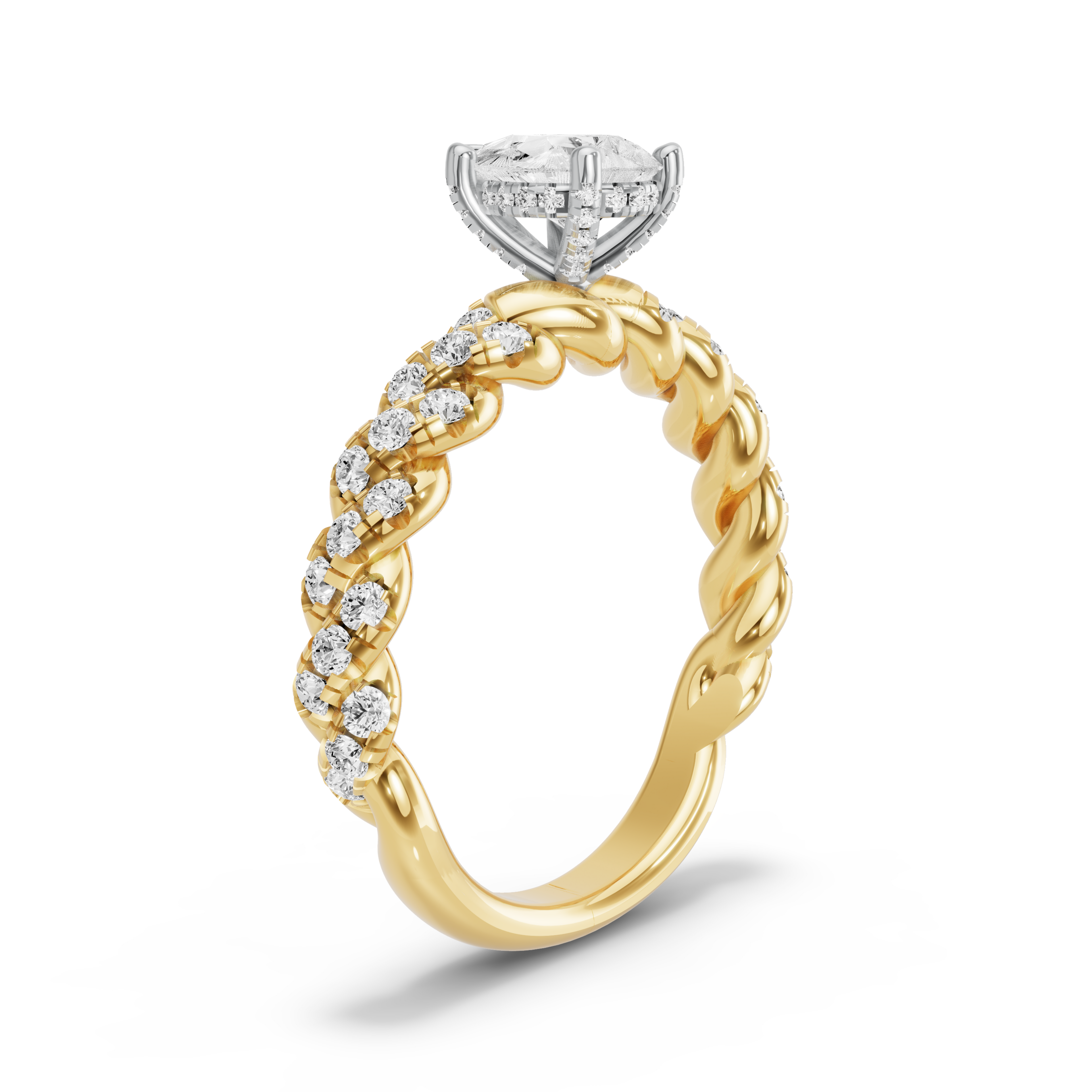 Image for pear-pave-basket-ring-with-twist-pave-band-in-18k-two-tone-yellow-gold