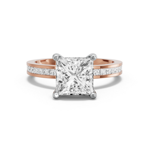 Image for Princess Pave Basket Ring with Channel band