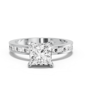 Image for Princess Pave Basket Ring with Channel band