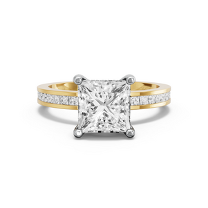Image for Princess Pave Basket Ring with Channel band
