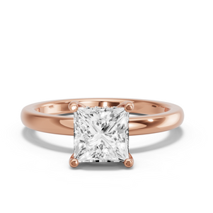 Image for Princess Pave Basket Ring with Solitaire band