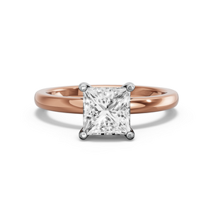 Image for Princess Pave Basket Ring with Solitaire band