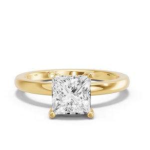Image for Princess Pave Basket Ring with Solitaire band