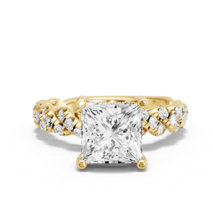 Image for Princess Pave Basket Ring with Twist Pave band