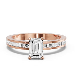 Image for Radiant Pave Basket Ring with Channel band