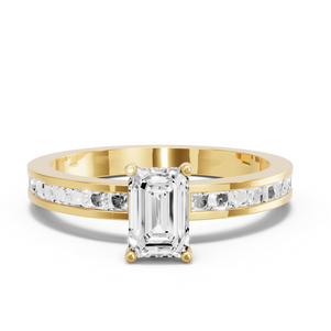 Image for Radiant Pave Basket Ring with Channel band