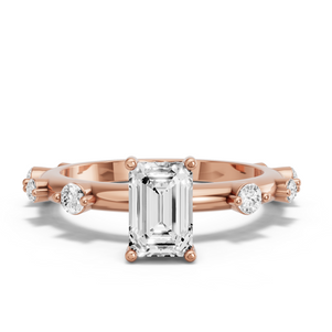 Image for Radiant Pave Basket Ring with Floating Station band